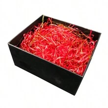 1 Paquete / 50g Material De Relleno De Papel Triturado Dorado Para Caja De Regalo - Mezcla De Rafia Holográfica Y Hilo Dorado - Amarillo - Ver 4