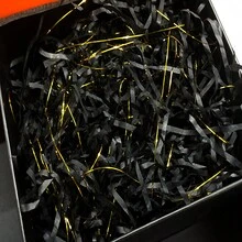 1 Paquete / 50g Material De Relleno De Papel Triturado Dorado Para Caja De Regalo - Mezcla De Rafia Holográfica Y Hilo Dorado - Amarillo - Ver 3