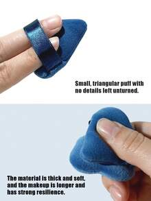 baopinger 10/套:灰藍色超柔粉撲、定妝粉撲、豎絨蜜粉撲、愛心粉撲、三角粉撲、定妝海綿 - 灰色 - 查看 3