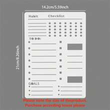 10入組日記模板，垃圾日記筆記本日記剪貼簿DIY繪圖模板日記模板規劃師模板 - 白色 - 查看 2