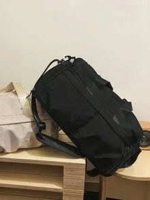 休闲包、旅行包、手提行李包、运动训练瑜伽包、干湿分离、男士商务旅行斜挎包、单肩包、多功能、防水、适合旅行运动、时尚、斜挎包、单肩包、假日旅行必备品、大学生书包、送给男朋友的夏季礼物、男士礼物 - 黑色 - 查看 5