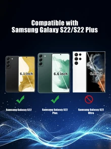 Set de 2 piezas, aplicable a teléfonos, protector de pantalla de vidrio templado para privacidad, protector de cámara para proteger la privacidad, anti-arañazos, bordes a prueba de roturas, compatible con Galaxy A16/A36/A56/A06/A14/A15/A34/A35/A54/S23 Fe/S23 Fe/S24 Fe/A17 y otros modelos - Negro - Ver 7