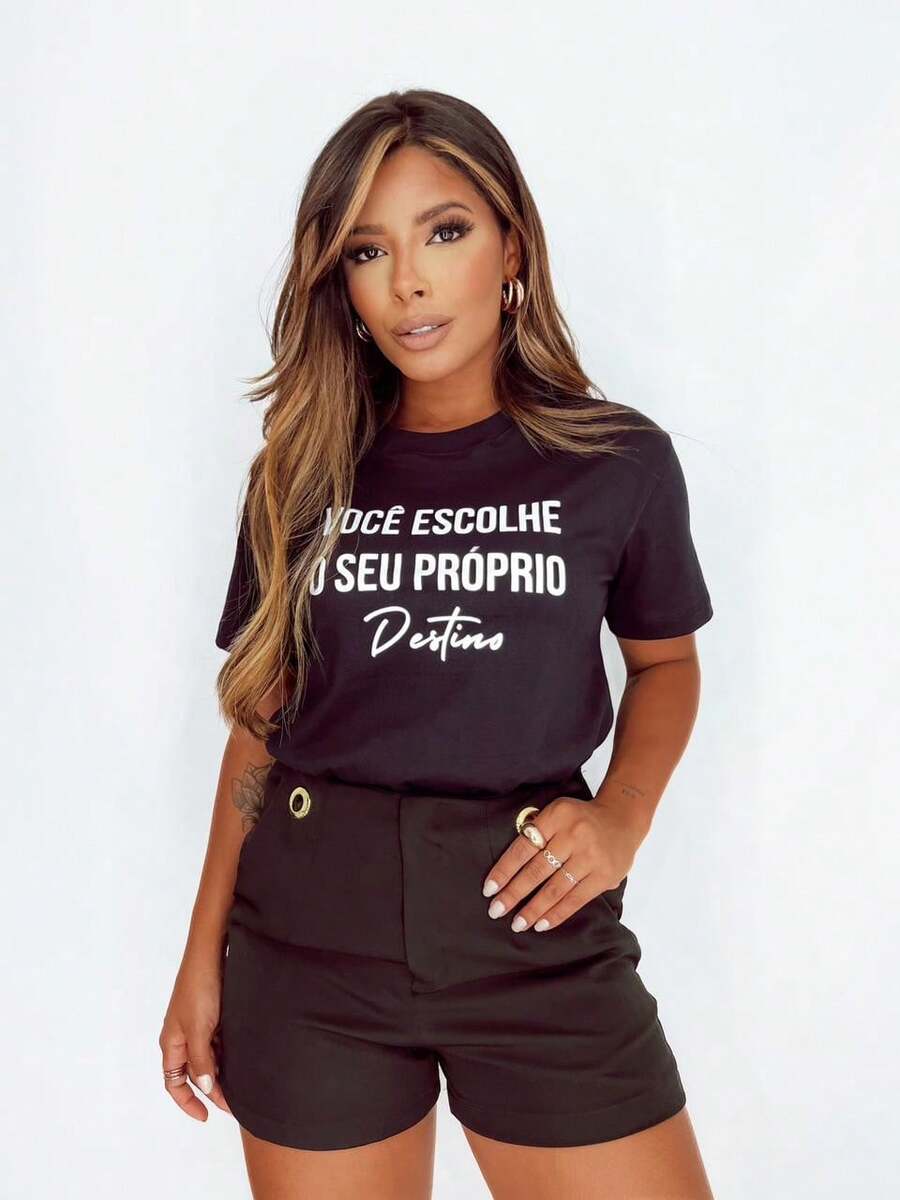 Women T-Shirts - màu đen - Xem 1