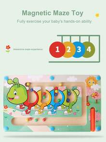 1 Pc Wooden Color Sorting Board Children'S Toys Small Train Maze Suitable For Cultivating Attention Training Cognitive Toys Suitable As Holiday Gifts For Boys And Girls - Train - View 8