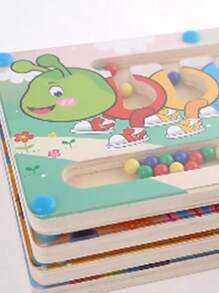 1 Pc Wooden Color Sorting Board Children'S Toys Small Train Maze Suitable For Cultivating Attention Training Cognitive Toys Suitable As Holiday Gifts For Boys And Girls - Train - View 10