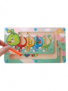 1 Pc Wooden Color Sorting Board Children'S Toys Small Train Maze Suitable For Cultivating Attention Training Cognitive Toys Suitable As Holiday Gifts For Boys And Girls - Train - View 11