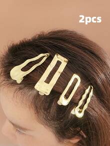 2入組女性金屬鱷魚夾，髮夾