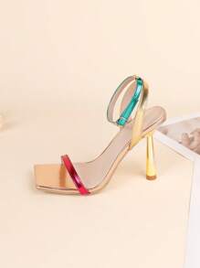 Talons hauts à bretelles élégants pour femmes - Multicolore - Voir 6