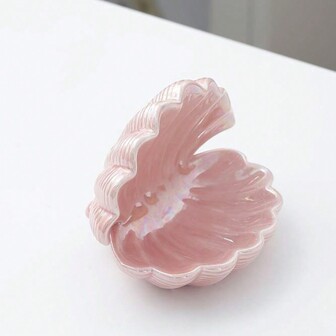 貝殼珠寶盤,陶瓷小物盤蛤蜊貝殼珠寶收納盤,戒指盤,鑰匙碗,裝飾珠寶盤,可愛的珠寶整理盤,適用於房間裝飾（粉色）,情人節禮物