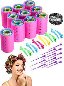 133 Pieces Hair Rollers Set Include 60 Plastic Hair Rollers, Hair Rollers, Heatless Curls, Hair Curler, Hair Products And Accessories For Barber Salon Beauty Back To School, Travel Holiday Essentials, Hair Accessories For Women, Hair Curlers, Curly Hair Brush, Rollers, Curly Hair Products, Barber, Hair Curlers, Barber Accessories, Rollers, Curly Hair Products, Curler, Rollers For Hairdressing Equipment, Accessories, Hair Curl, Curly Hair Tools, Hair Roller, Christmas,Curly Hair, Hair Curler, Hair Rollers, Heatless Curl, Heatless Curls, Rollers, Hair Curlers, Curly Hair Products, Hair Curl, Hair Roller, Rollers For Hair, Curly Hair Tools, Heatless Curlers,Hair, Accessories, Hair Products, Hair Tools, Hair Stuff, Hair Care, Curly Hair Brush, Barber, Barber Accessories, Hairdressing Equipment,Heatless Waves,Travel Essentials,Travel Essential,Hairstyle,Hairdressing