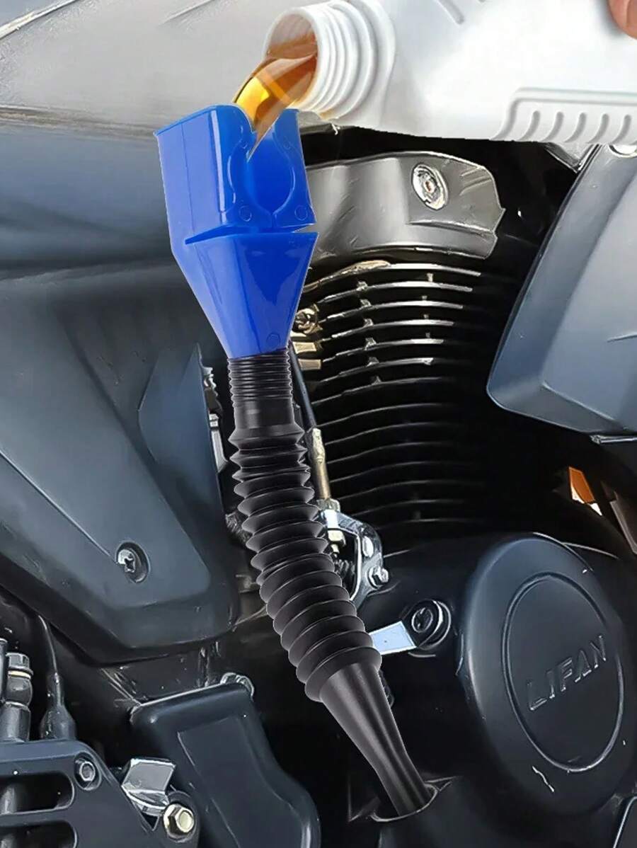 Plastic Car Motorcycle Refueling Funnel, Gasoline Engine Oil Funnel