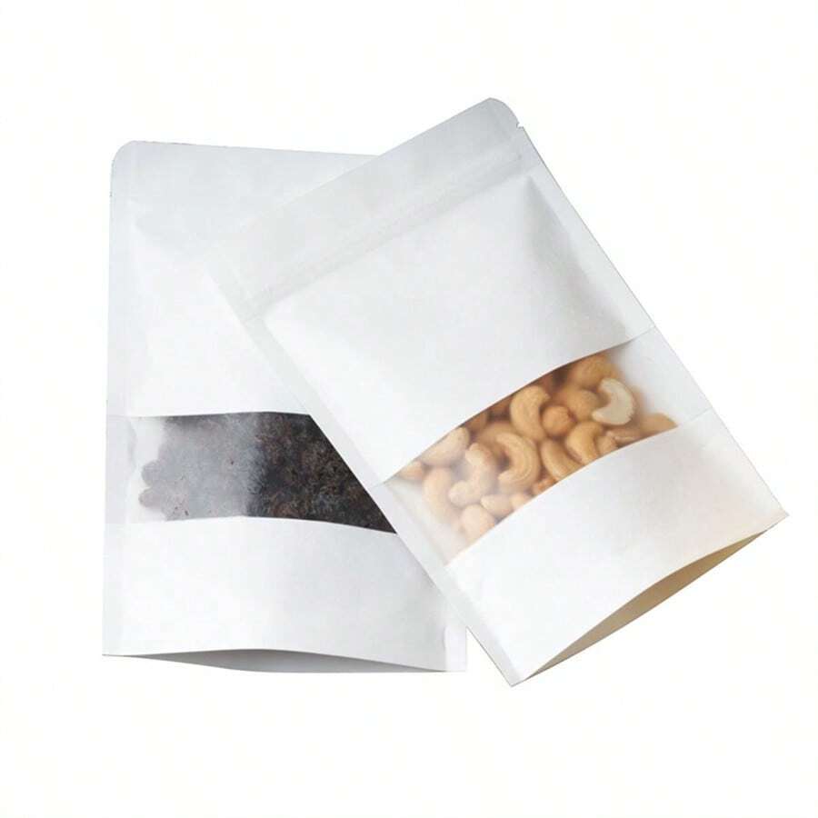 Gift Wrap Bags - 亮光密封白色帶遮陽板 - 查看 1