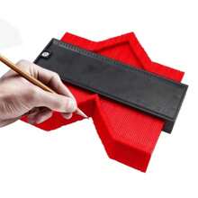 1 件轮廓规，带锁轮廓复制器，多功能木工形状描摹模板测量工具轮廓尺，适用于不对称轮廓 - 紅色 - 查看 4