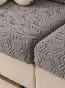 1pc Geometric Pattern Sofa Cover, Simple Style Waterproof And Stain-Resistant Elastic Elastic Sofa Cushion Cover And Back Cover, Universal Protection Sofa For All Seasons