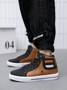 P PRESTIGEVIBE YY-9002 大码真皮高帮鞋休闲步行鞋 38-48 瑜伽必备 - 黃色 - 查看 4