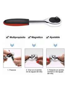 Juego De Herramientas Mecanica Dados Acero Kit 46 Piezas - Negro - Ver 4