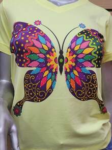 Women T-Shirts - Màu vàng - Xem 3