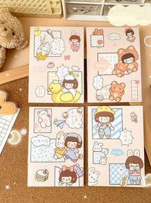 10 Packs Of Small Notebooks, Cute Notepads, Mini Cartoon Pockets, Stationery, Small Prizes - Multicolor - View 5