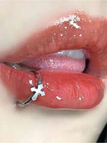 2 Anillos Para Los Labios Punk Sin Perforación, Anillos Para Los Labios Personalizados Al Estilo Europeo Y Americano Ins - Plateado - Ver 5