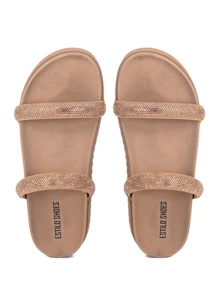 Estilo Shoes Women Flat Sandals - Brown - View 5