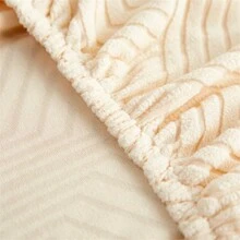 1pc Solid Jacquard Dustproof Chair Cover Stretchy & Durable All Seasons Universal One-Piece Chair Slipcover For Office, Home, Living Room Chair - Beige - View 10