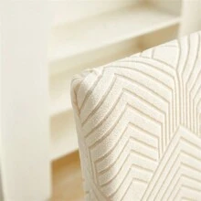 1pc Solid Jacquard Dustproof Chair Cover Stretchy & Durable All Seasons Universal One-Piece Chair Slipcover For Office, Home, Living Room Chair - Beige - View 3