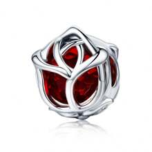 bamoer 1 pièce 925 Argent Sterling Famille Perles D'amour Rouge Perles D'étreinte Aimante Pour Bracelet De Femmes Collier Accessoires De Bricolage Cadeau De La Saint-valentin