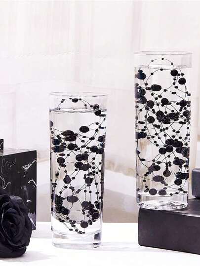 2m- 8+3pcs Faux Pearl Strand, Candle & Flower Decoration, Vase Filler, Wedding Party Decorative Pearl Beaded Garland, Diy Craft Bead String Gifts Birthday Graduation Home Decor Room Decor Flower Vase Glass Vase