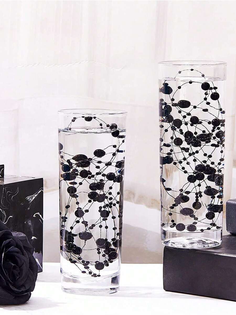 2m- 8+3pcs Faux Pearl Strand, Candle & Flower Decoration, Vase Filler, Wedding Party Decorative Pearl Beaded Garland, Diy Craft Bead String Gifts Birthday Graduation Home Decor Room Decor Flower Vase Glass Vase