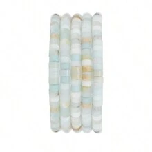 1 Fio De Miçanga Cilíndrica De Rondelle De Pedra 4x2mm De Turquesa, Quartzo E Jasper Para Fazer Jóias Com Contas De Disco Redondo E Plano Para Fazer Pulseiras Como Acessórios Diy