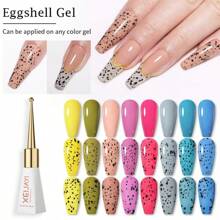 XEIJAYI 1pc 10ml Eggshell Gel Nail Polish White Black Material Semi Permanent Autumn Varnish With Any Color Gel Soak Off UV Manicure - Black and White - View 4