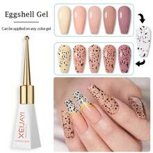 XEIJAYI 1pc 10ml Eggshell Gel Nail Polish White Black Material Semi Permanent Autumn Varnish With Any Color Gel Soak Off UV Manicure - Black and White - View 3