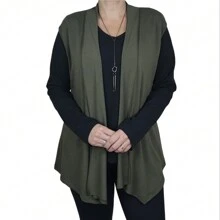Women Sweater Vests - 軍綠色 - 查看 4