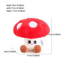 New Vegetable Red Mushroom Grabber Doll Doll Plush Toy Event Gift - Red - View 3
