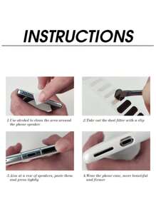 4pcs/Set Cleaning Tool Kit For Mobile Phone With Cleaning Rod, Tweezers, Dust Plug, Dust Net And Brush - Black and White - View 5