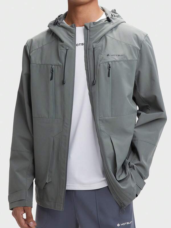HOTSUIT Men's Lightweight Outdoor Casual Windbreaker Jacket, Water