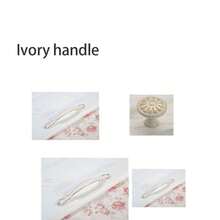 1pc Ivory White Cabinet Handle European Style Modern Simple Rural, Nordic Wardrobe Drawer Kitchen Cupboard Door Pulls - Ivory White - View 4