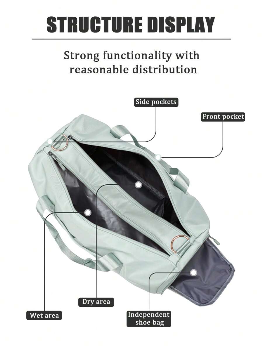 Large Capacity Yoga Training Gym Bag With Wet & Dry Separation