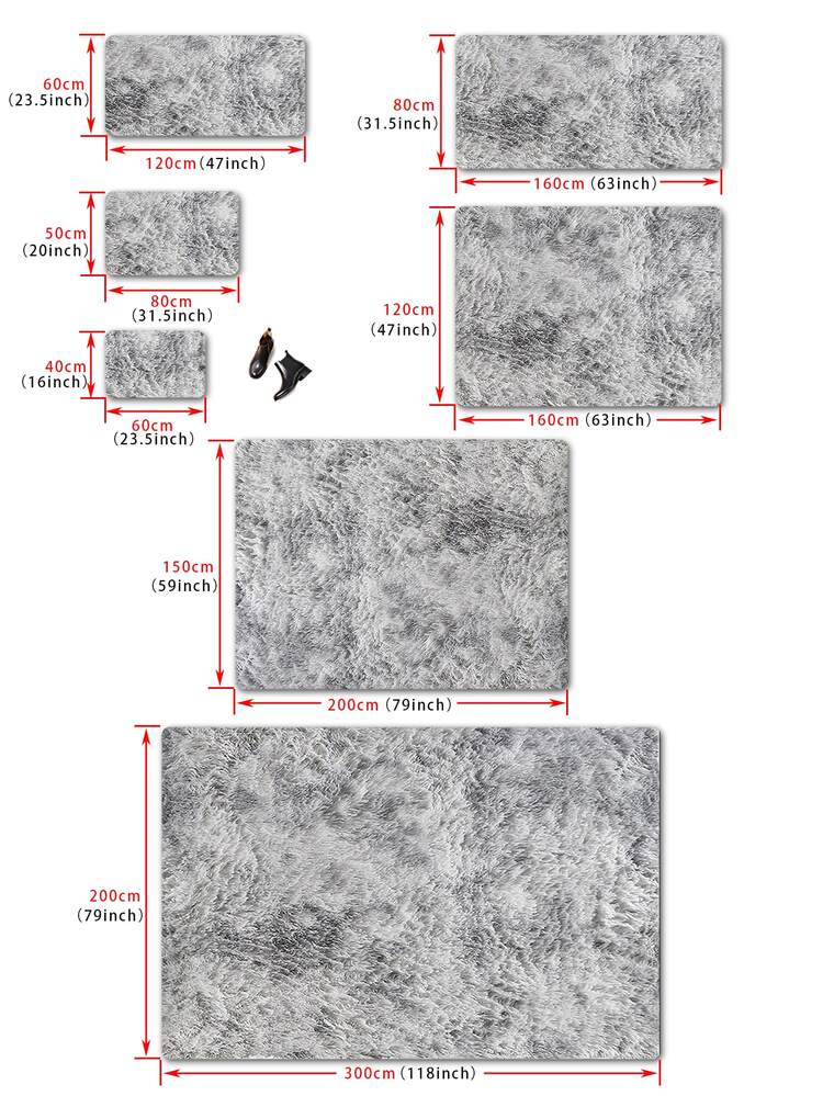 1pc Solid Fuzzy Rug, Minimalist Polyester Floor Mat For Home - Brown - View 3