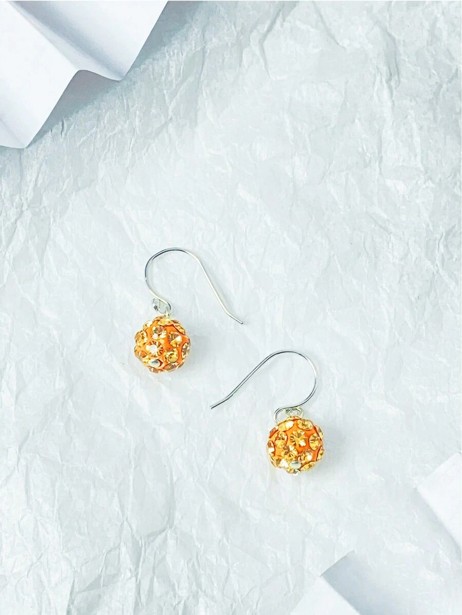 2入組925銀＆鋯石可愛奢華耳環,適合女性日常通勤佩戴,秋冬珠寶禮物 - 香檳色 - 查看 1