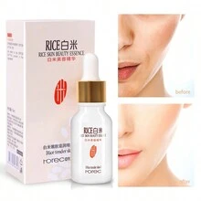 Suero de extracto de arroz, esencia facial, ácido hialurónico antiarrugas, colágeno antienvejecimiento, blanqueamiento, hidratante para el cuidado de la piel facial , Suero Hialurónico Esencia de Suero Facial, Suero Facial de Arroz para Aclarar la Piel Suero Facial Hidratante, Cuidado de la Piel con Arroz Blanco para la Piel Nutritiva Diaria 30 Ml - transparente - Ver 5