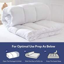 MILDLY White Cooling Breathable Down Alternative Mattress Topper With 8-21 Inch Deep Pocket For Back Pain - 白色 - 查看 7