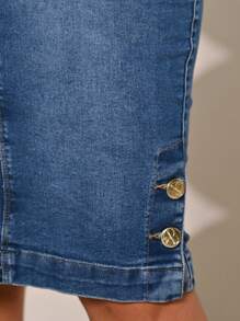 Women Denim Skirts - Blu lavato medio - Visualizzare 7