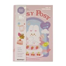 Rosy Posy Magazine New Bullet Journal Scrapbook Stickers - Baby Pink - View 1
