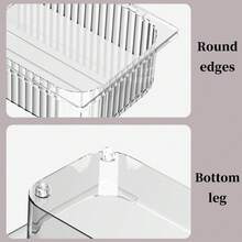 1入可調長度抽屜收納盒,易於分類的透明抽屜收納盤,適用於廚房、浴室、辦公桌、化妝、珠寶等 - 無色 - 查看 4