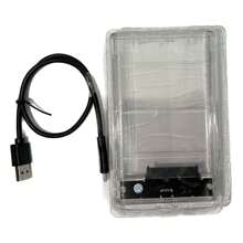 Case Slim Hd Ssd Adaptador Usb 3.0/3.1 Sata 3.0" Externo 5gbps Rápido Transparente - Transparente - Visão 6