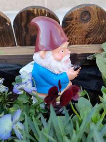 1入老頭鬍鬚花園裝飾樹脂工藝雕像,適用於廁所裝飾 - 彩色 - 查看 4