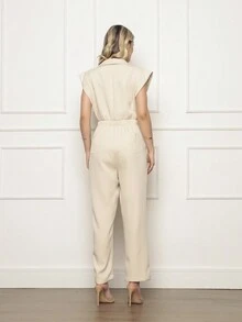 Women Jumpsuits - 米色 - 查看 3