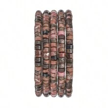 1 Fio De Miçanga Cilíndrica De Rondelle De Pedra 4x2mm De Turquesa, Quartzo E Jasper Para Fazer Jóias Com Contas De Disco Redondo E Plano Para Fazer Pulseiras Como Acessórios Diy