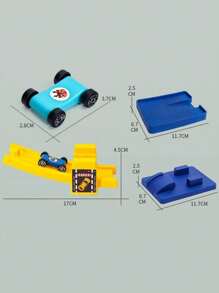1 pieza Juego de pista de coche de 8 capas con 4 coches, adecuado para niños y niñas de 3 a 6 años, regalo de cumpleaños perfecto, color aleatorio